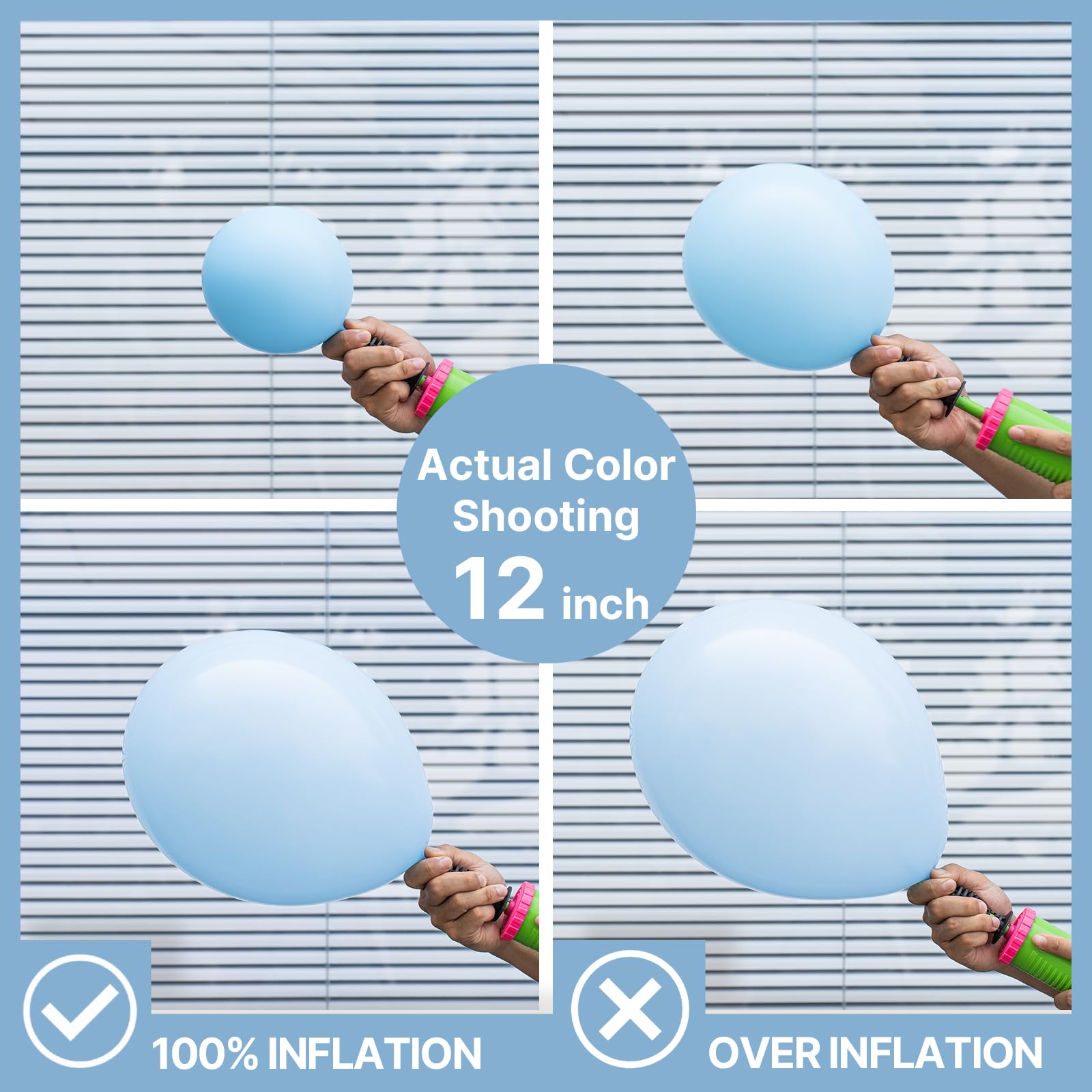 PartyWoo baby blue 10inch balloons versatile for mixed-size balloon garlands.