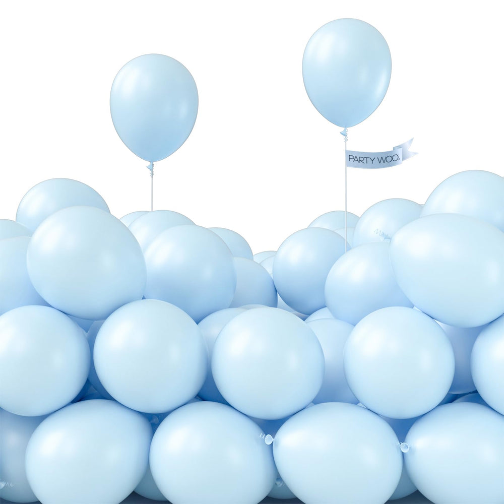 PartyWoo baby blue balloons 50pcs 5inch pack for vibrant decor