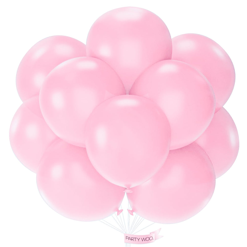 PartyWoo baby pink balloons 18in pack for baby shower decorations