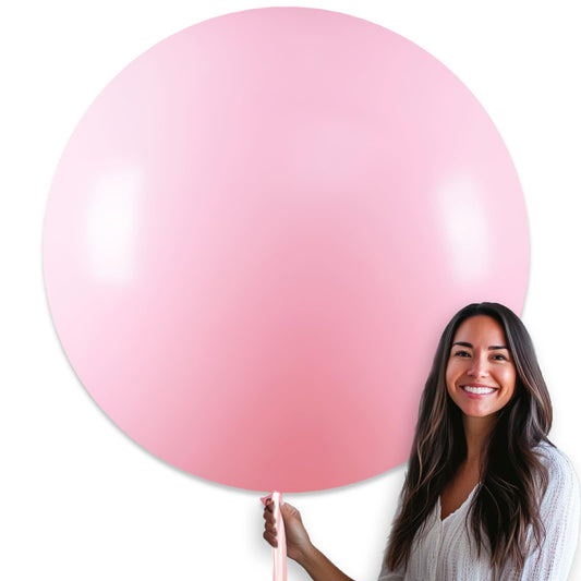 PartyWoo baby pink 36in balloons four-pack, ideal for baby showers and photos