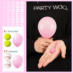 PartyWoo baby shower decor 5-inch light pink balloons for centerpieces.