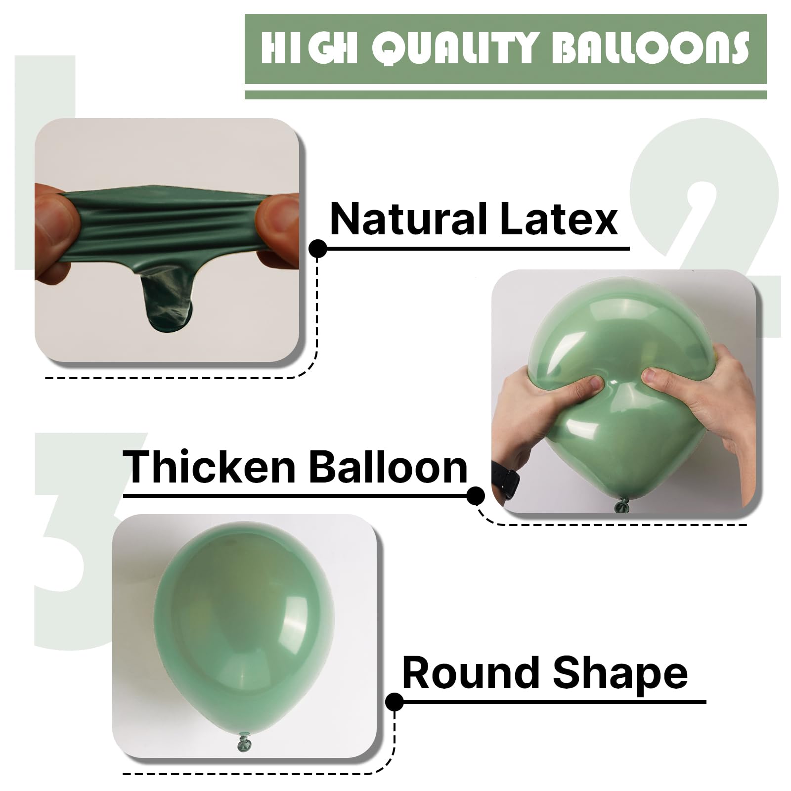 PartyWoo green balloons used as part of baby shower decor