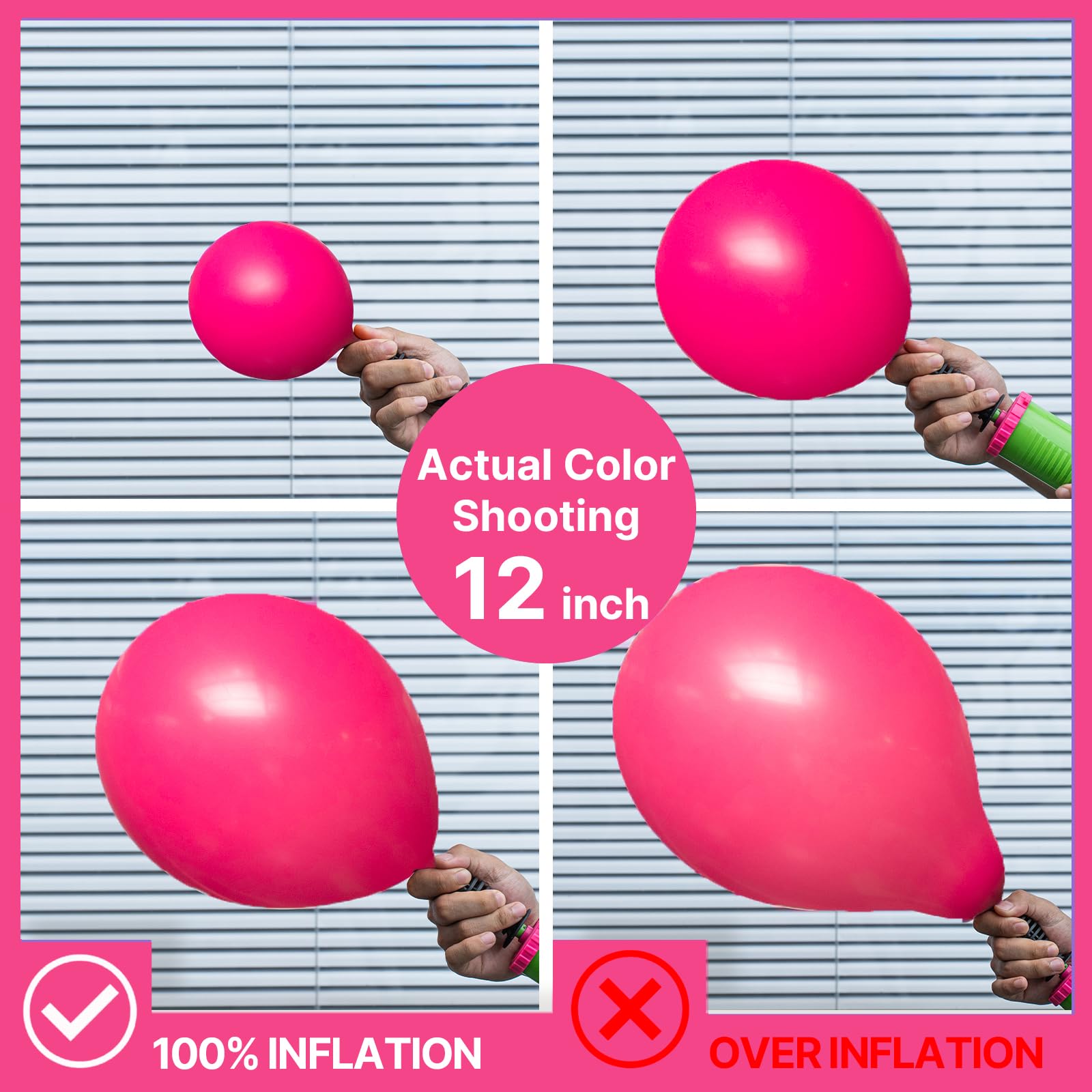 PartyWoo baby shower decor with bold hot pink balloons