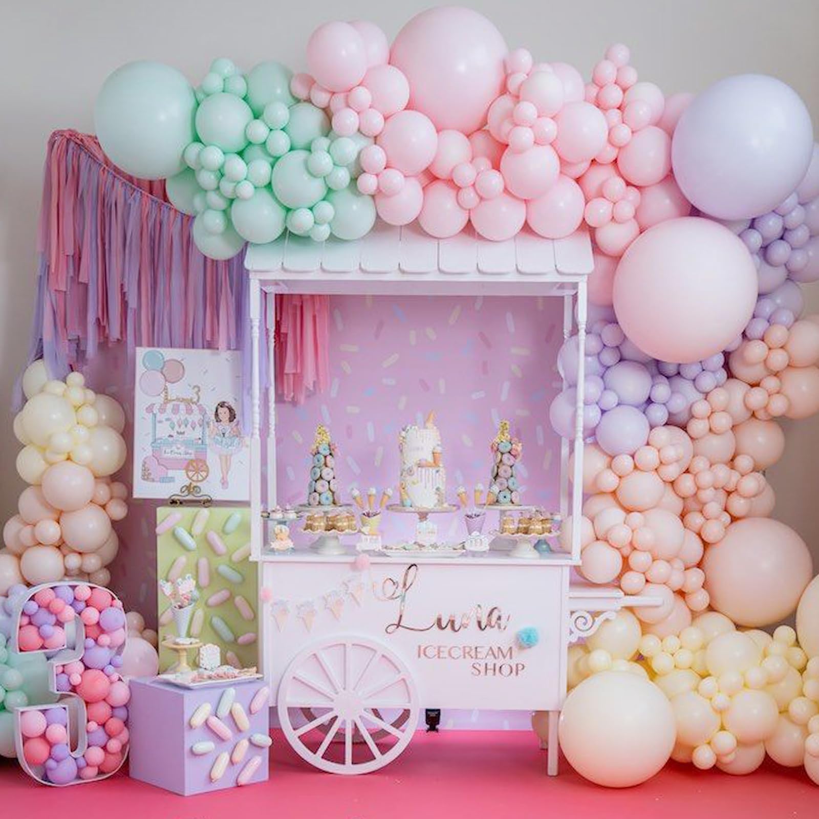 PartyWoo 5 inch latex balloons for balloon arches and decor