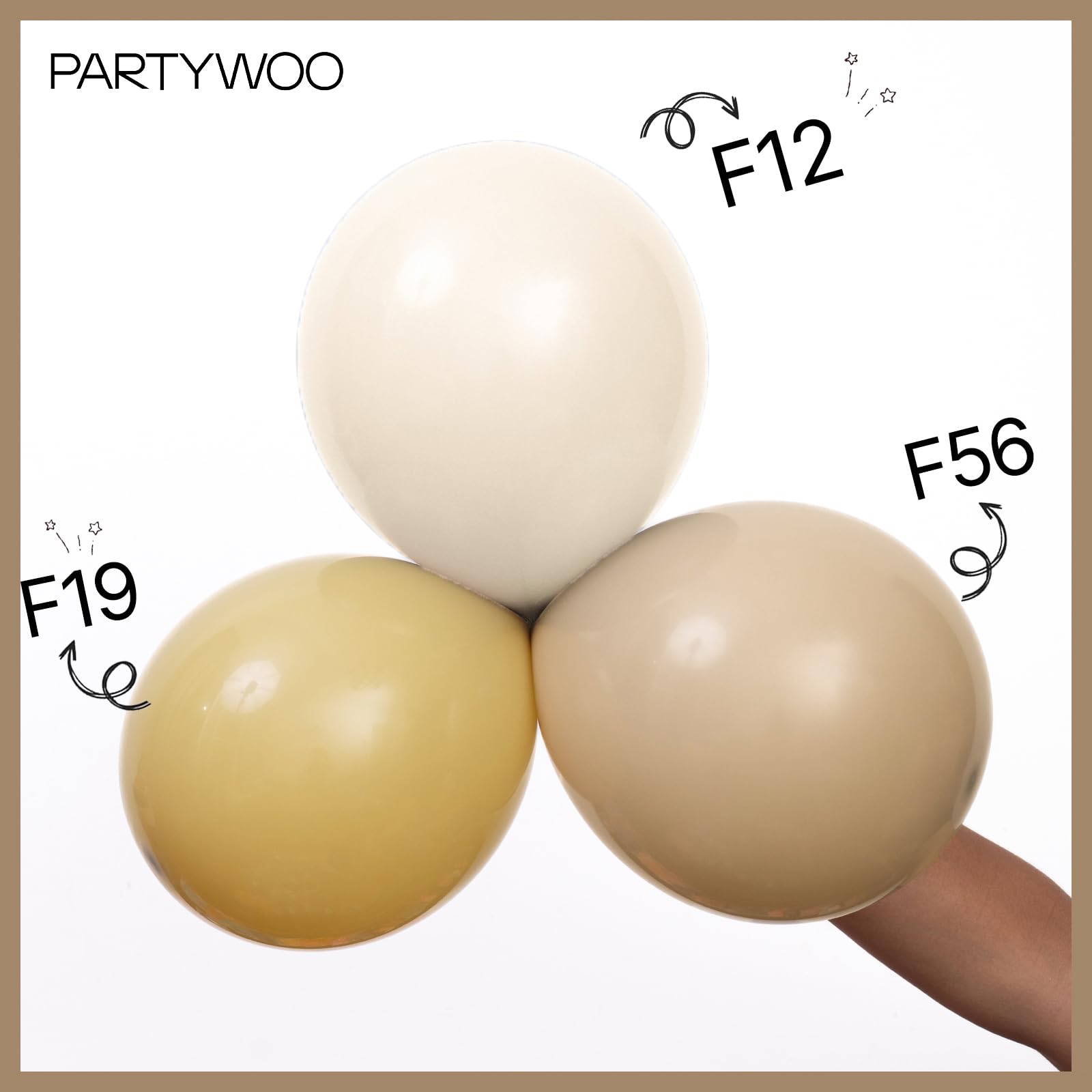 PartyWoo balloon arch kit tan for boho wedding backdrops
