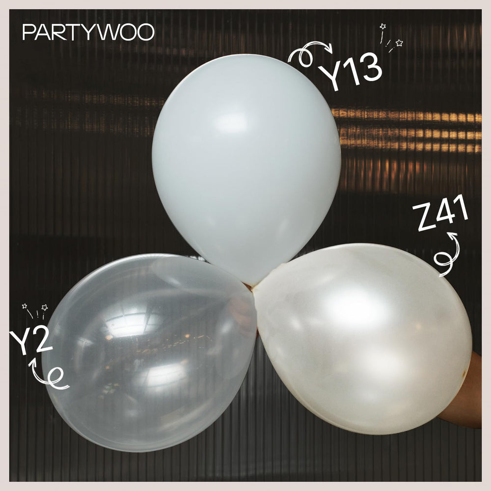 PartyWoo Balloon arch sample using Pearl Beige balloons.
