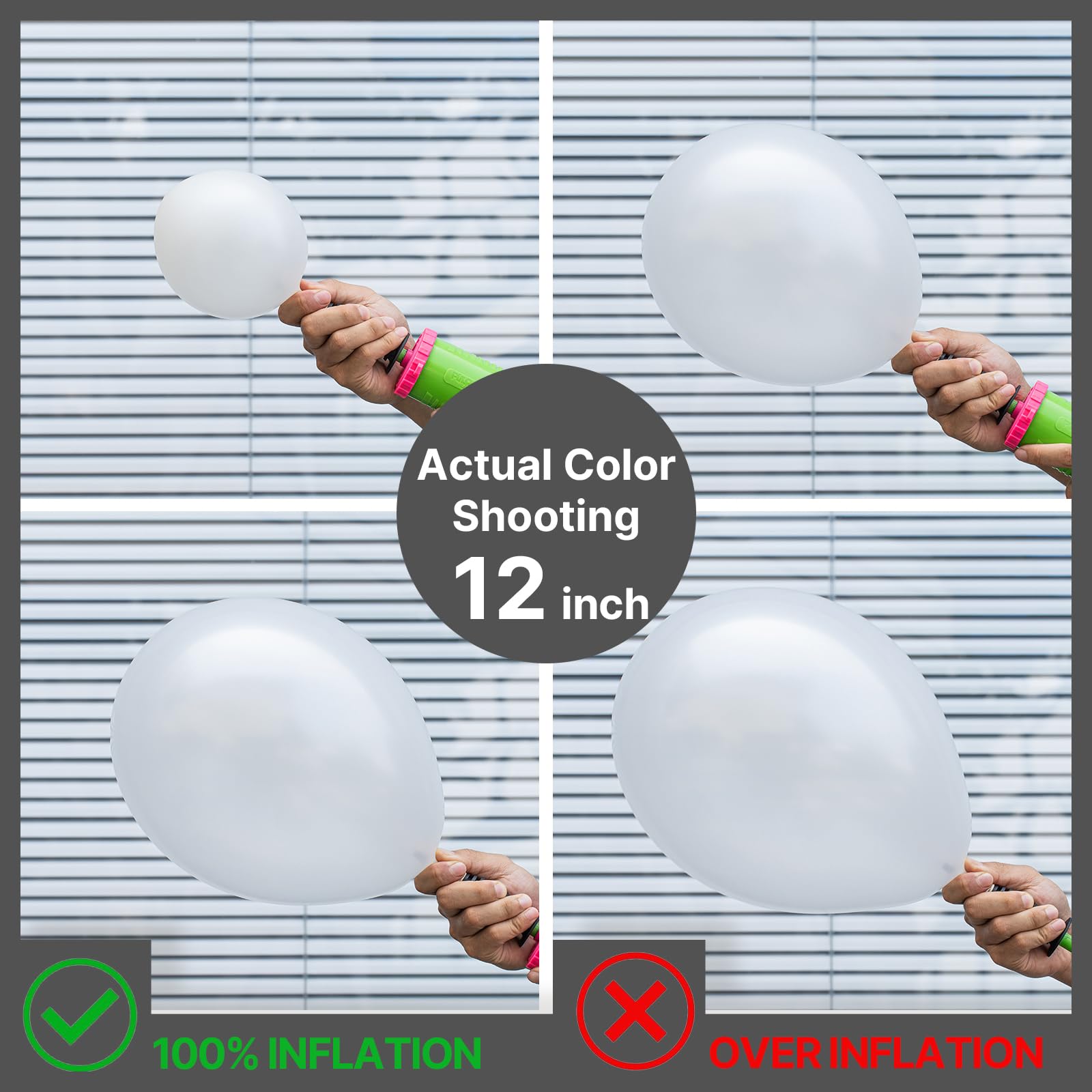 PartyWoo pearl white balloon arch setup for weddings and celebrations.