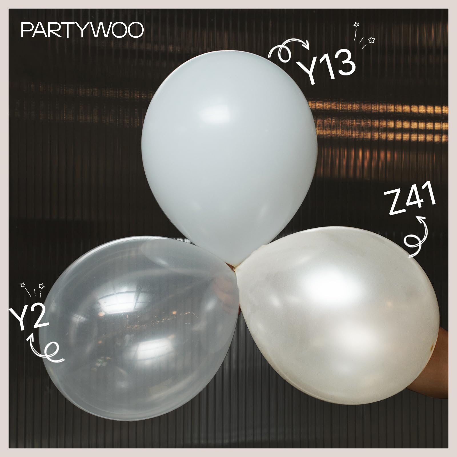 PartyWoo Balloon arch setup photo showing a crystal clear arch display