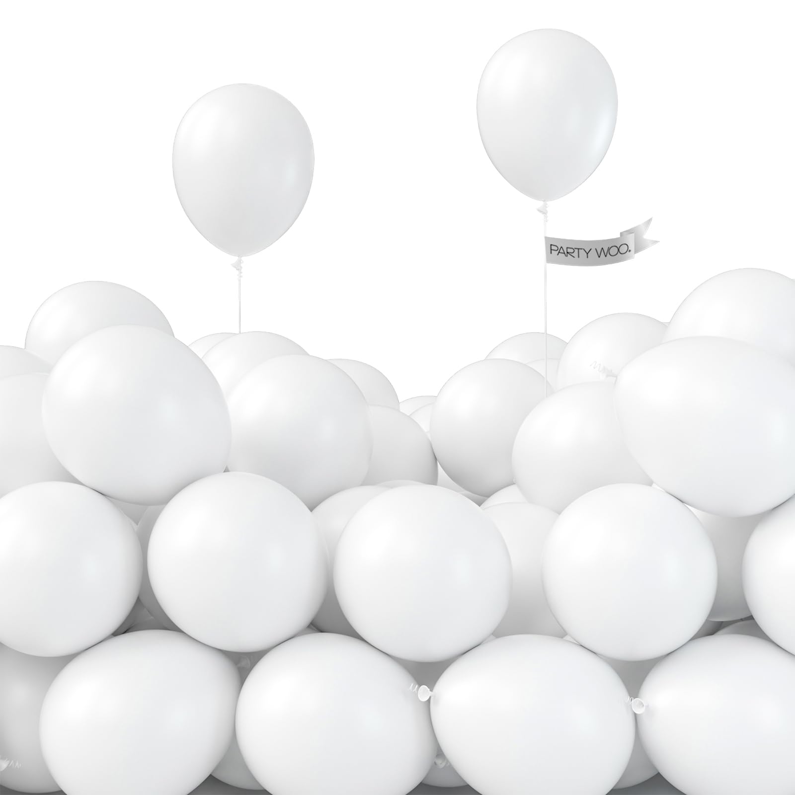 PartyWoo 5 inch matte white balloons ideal for elegant weddings and garlands