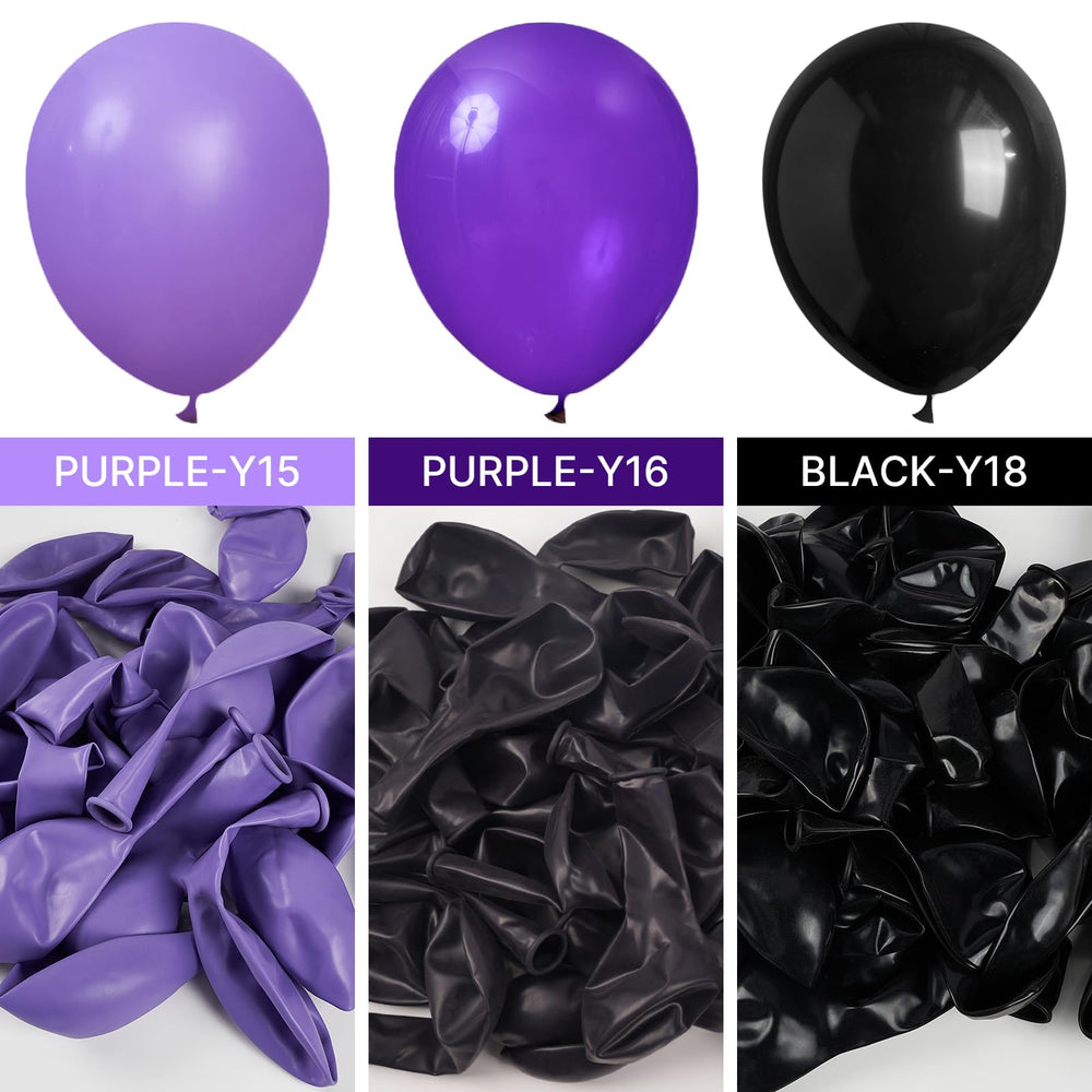 PartyWoo garland assembly using dark purple balloons for chic decor