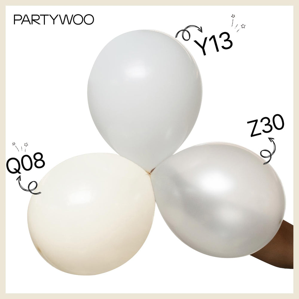 PartyWoo beige balloons 5-inch, tiny accents for confetti-like touches.