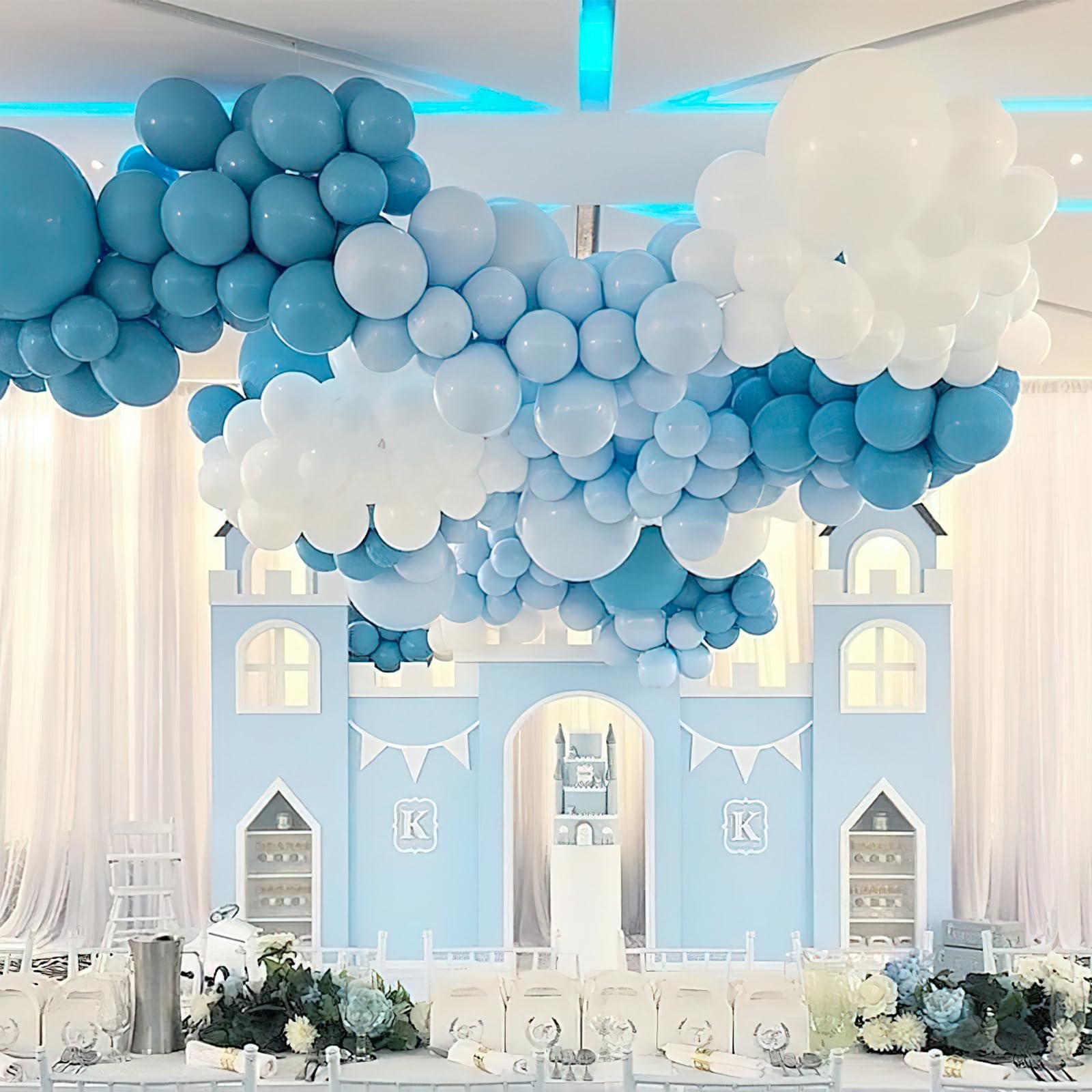 PartyWoo light blue balloons for baptism decorations