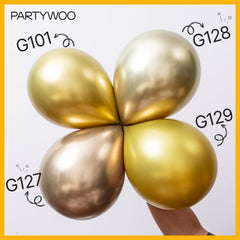 PartyWoo wedding and birthday decor with luxe metallic shine.