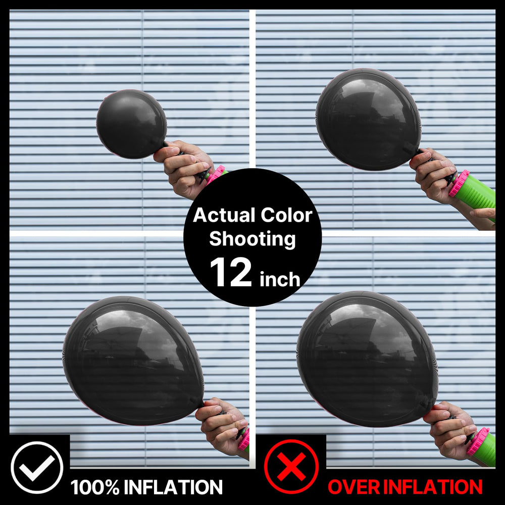 PartyWoo 12-inch black balloons for versatile garland texture