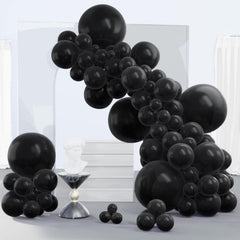 PartyWoo black 18-inch balloons for dramatic arches and garlands.