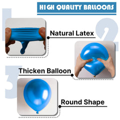 PartyWoo birthday party setup using blue balloons for memorable celebration.