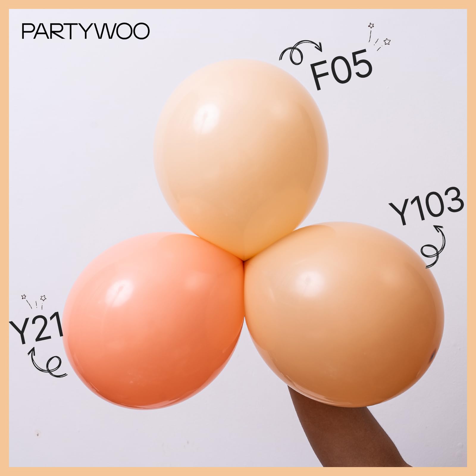 PartyWoo Boho arch kit for neutral apricot tones and memorable setups.