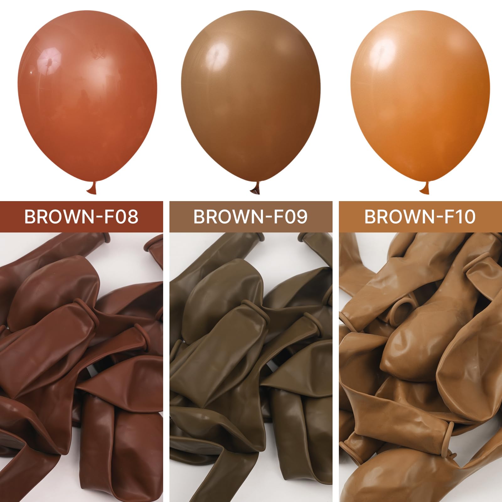 PartyWoo boho brown balloon arch idea for elegant ceremonies