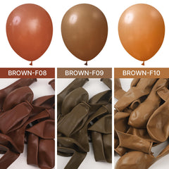 PartyWoo boho brown balloon arch idea for elegant ceremonies