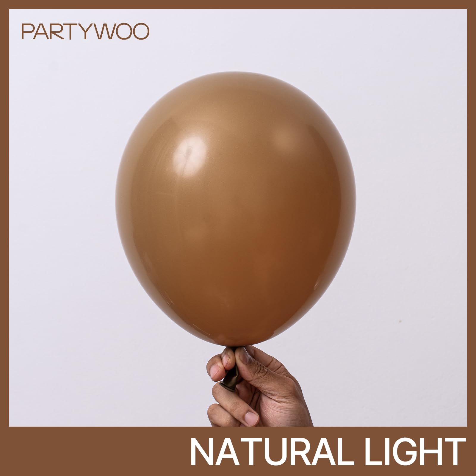 PartyWoo brown balloons garland creating a natural woodland vibe for celebrations.