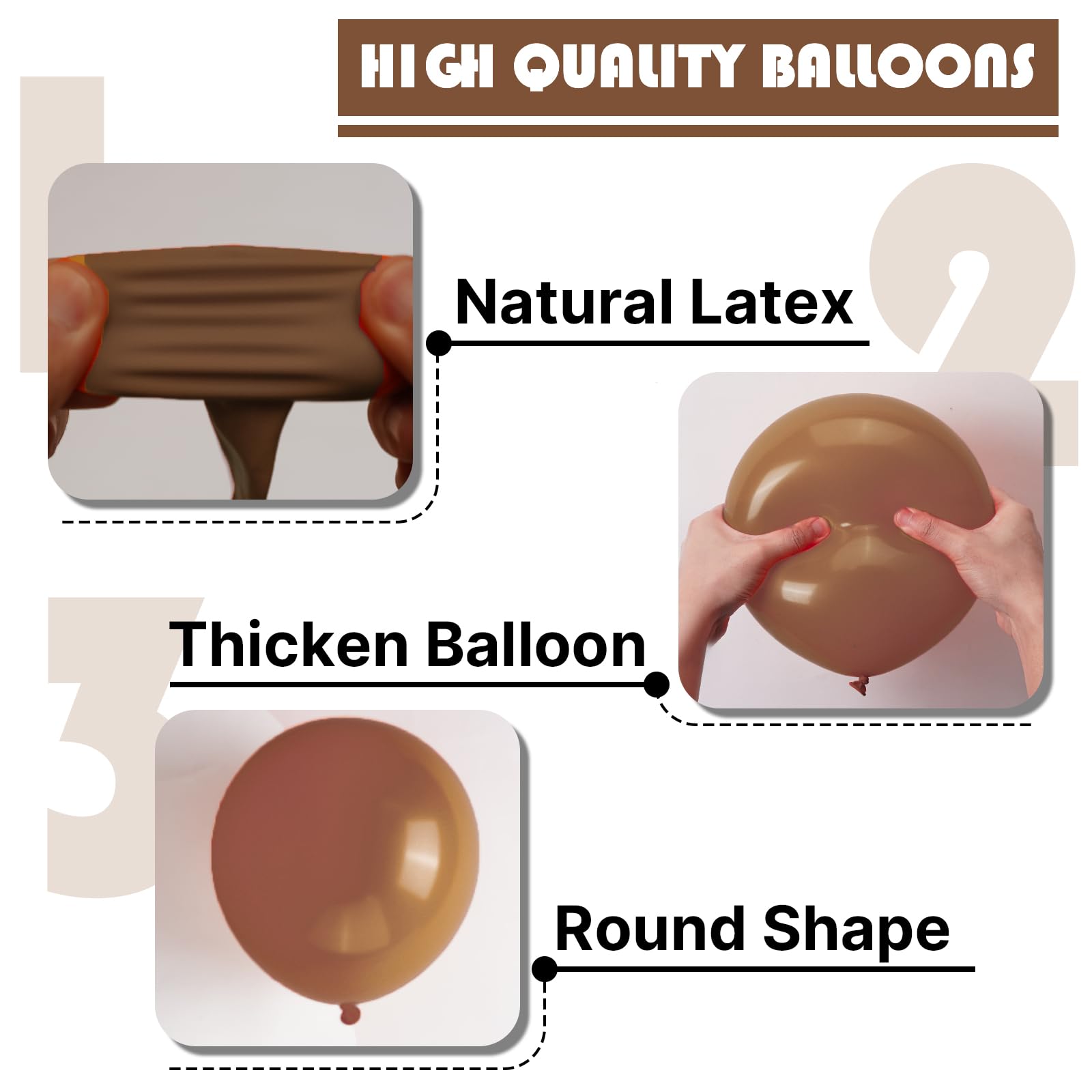 PartyWoo brown balloons for graduation decor with subtle celebratory color.