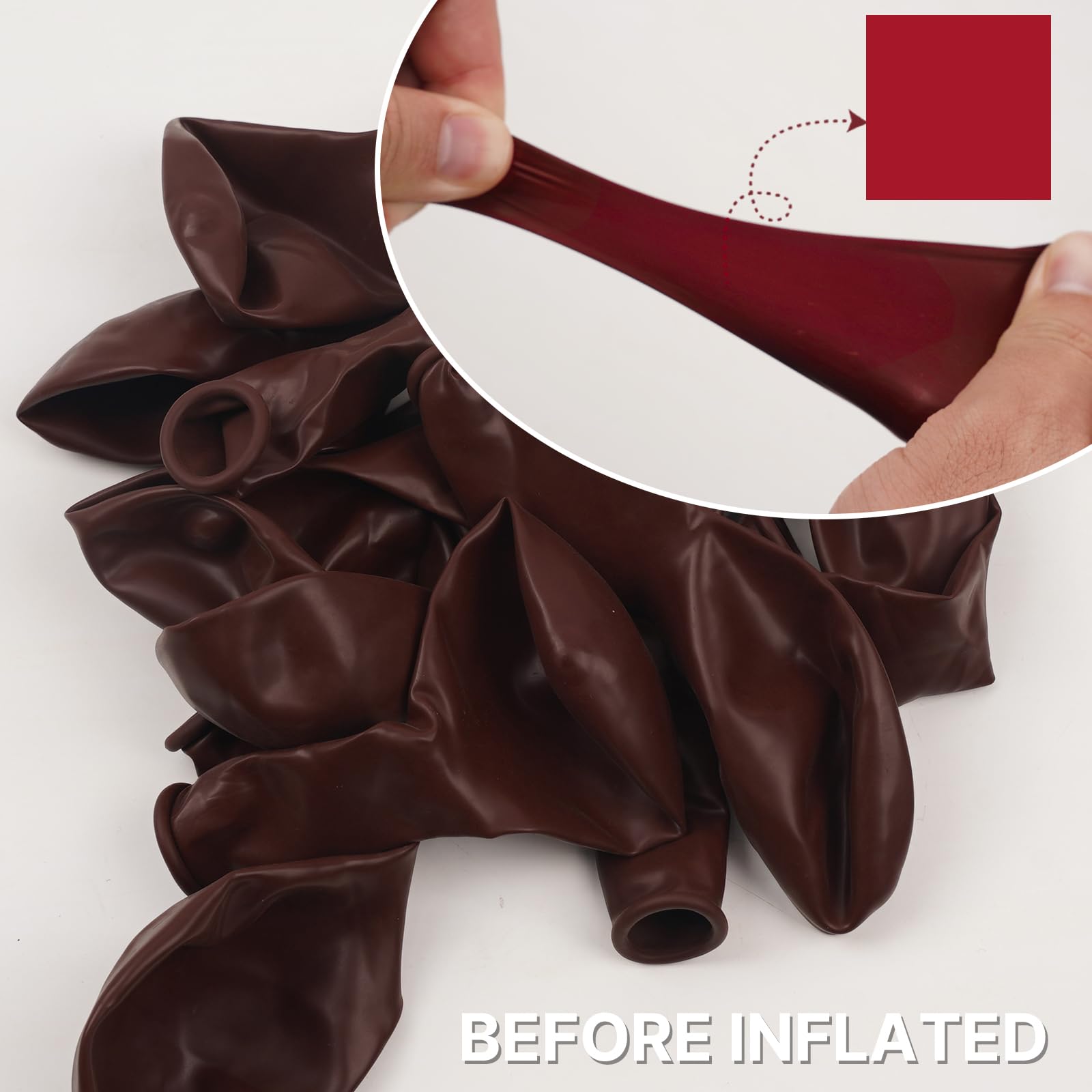 PartyWoo burgundy 12in balloons ideal for garlands and refined party accents.