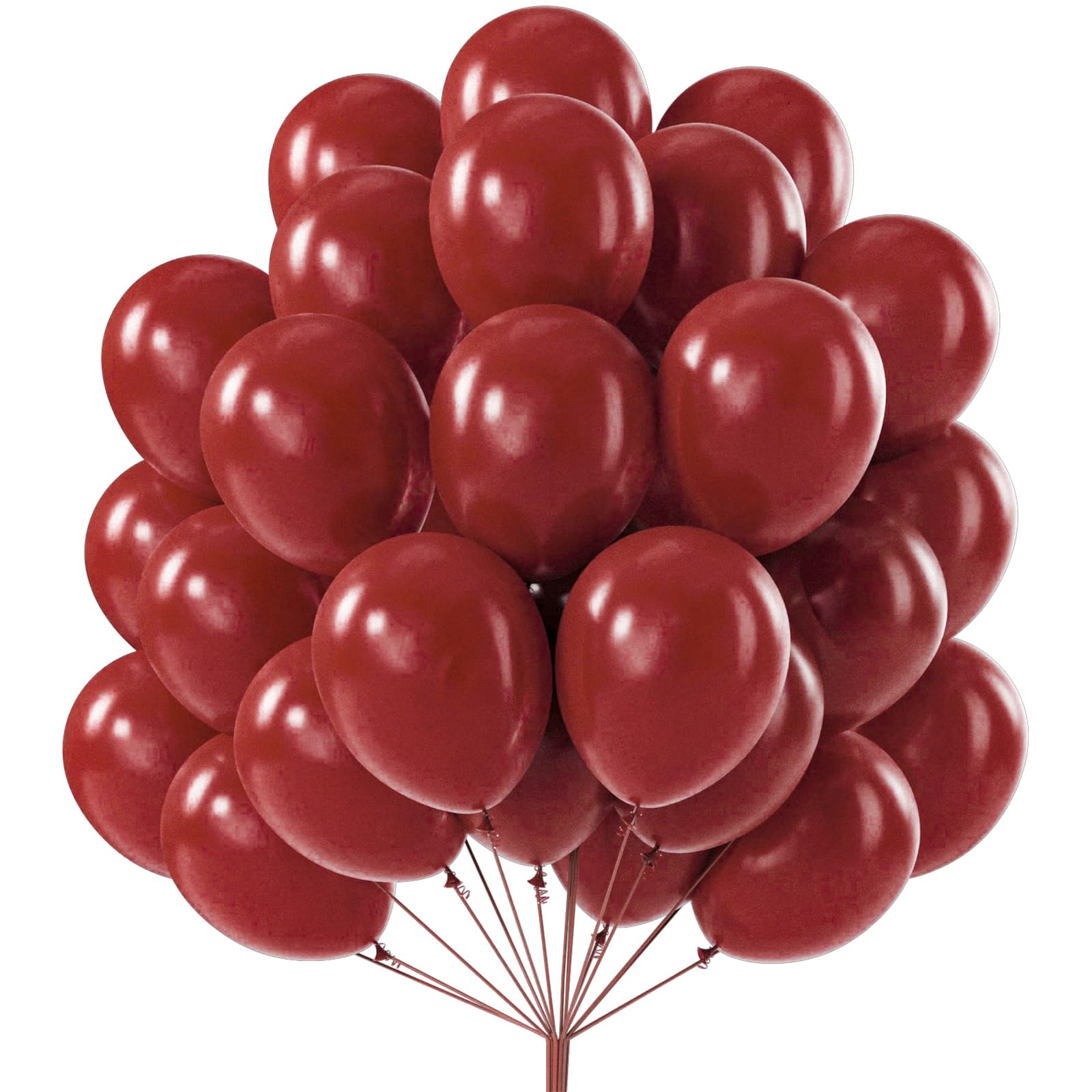 PartyWoo Burgundy balloons 12-inch for vivid graduation or wedding decor.