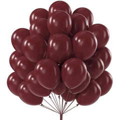 PartyWoo burgundy balloons 50pcs 12in for vibrant wedding and party decor.