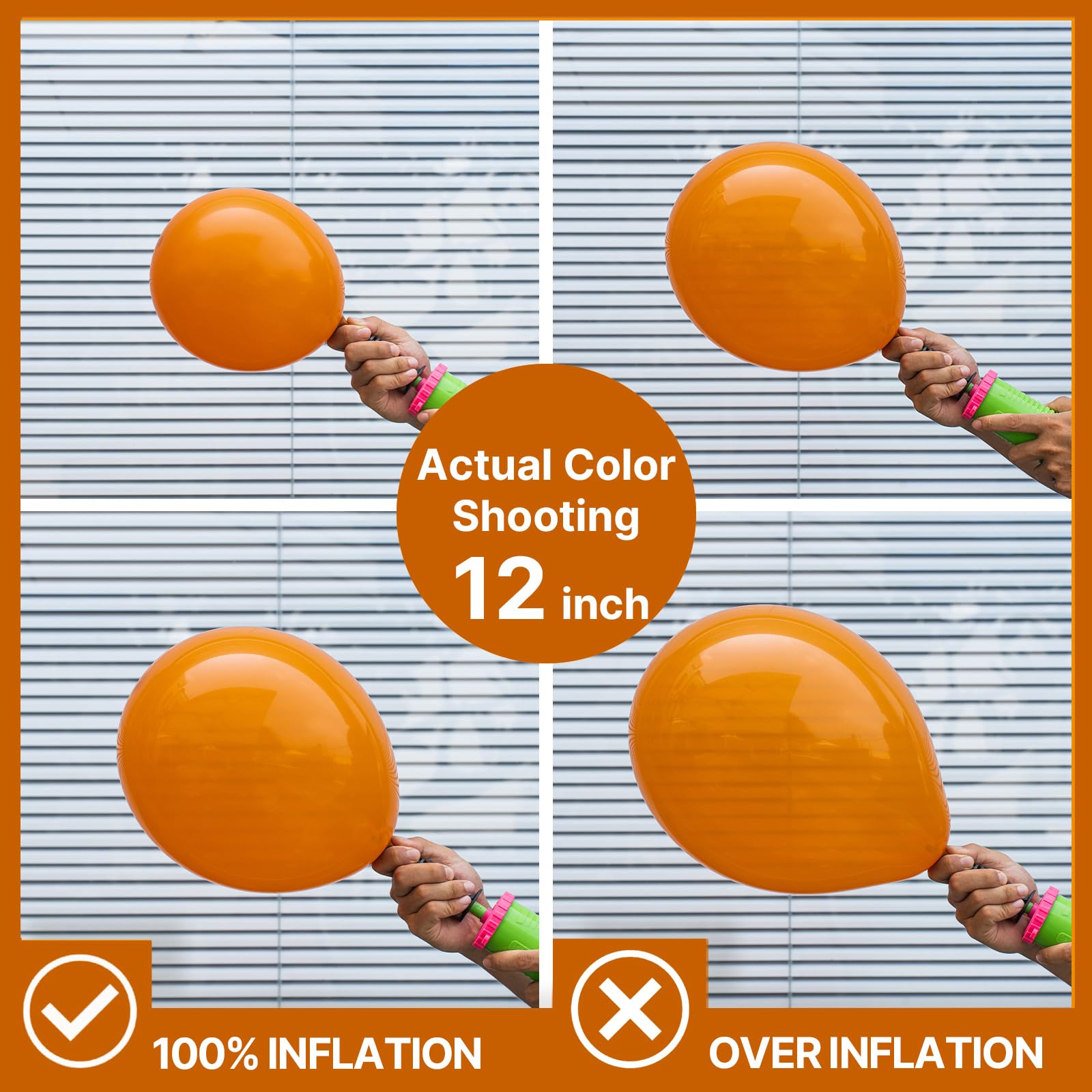 PartyWoo 5-inch burnt orange balloons for delicate textures and subtle focal points