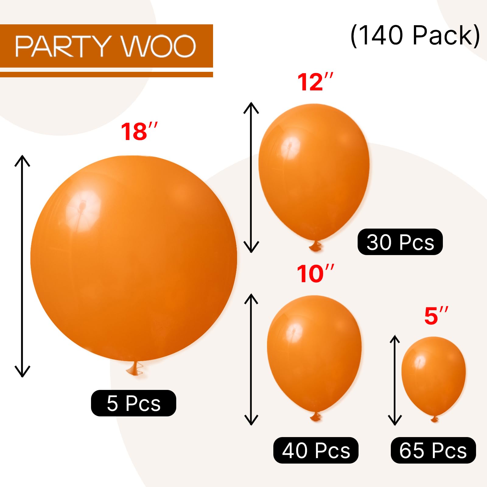 PartyWoo burnt orange balloons with a rich satin-like sheen add depth to fall themes