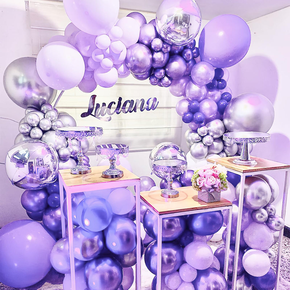 PartyWoo metallic purple balloons suitable for graduation, weddings, and celebrations