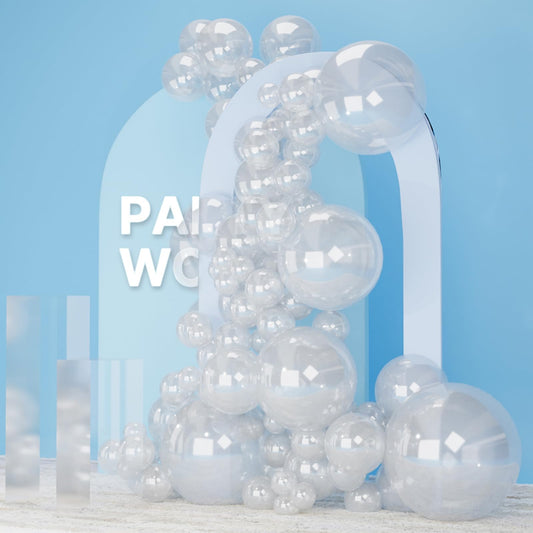 PartyWoo clear balloons 18-inch arch kit for festive arches.