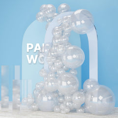 PartyWoo clear balloons 18-inch arch kit for festive arches.