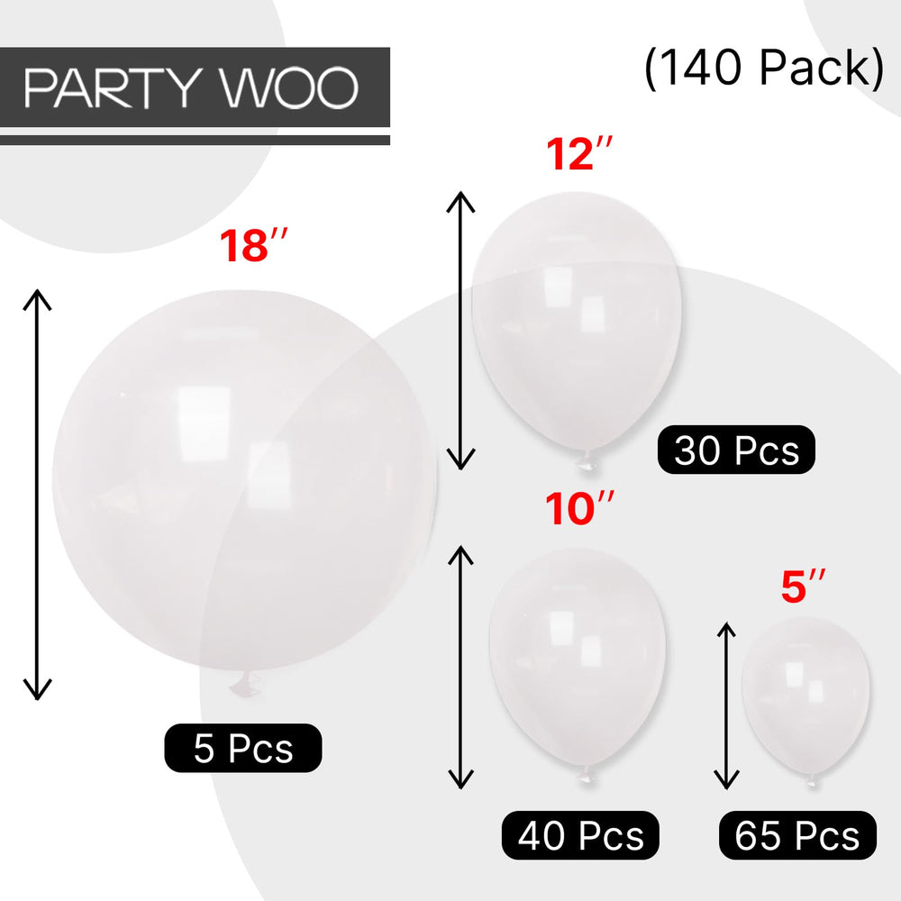 PartyWoo wedding set of clear balloons creating timeless ambience.