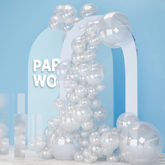PartyWoo Clear Balloons 18 inch arch kit for stunning graduation and wedding backdrops