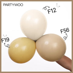 PartyWoo cream 12-inch balloons create soft arch accents for bridal events