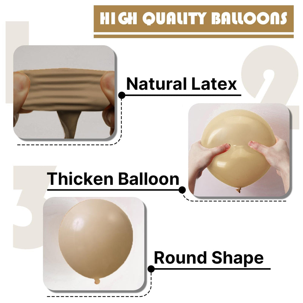 PartyWoo cream balloons baby shower decor ideas with soft inviting tones.