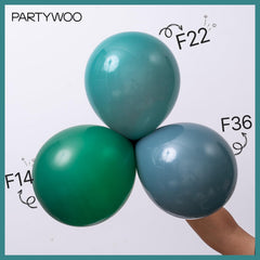 PartyWoo 5-inch forest green balloons ideal as air-filled accents.