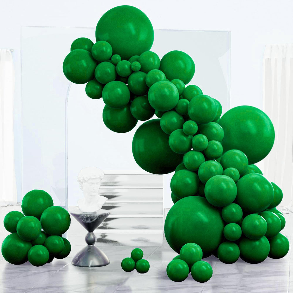 PartyWoo dark green 18-inch balloons form a bold centerpiece and arch-ready decor.