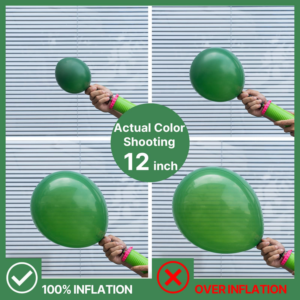 PartyWoo dark green balloons 10 inch set for versatile accents