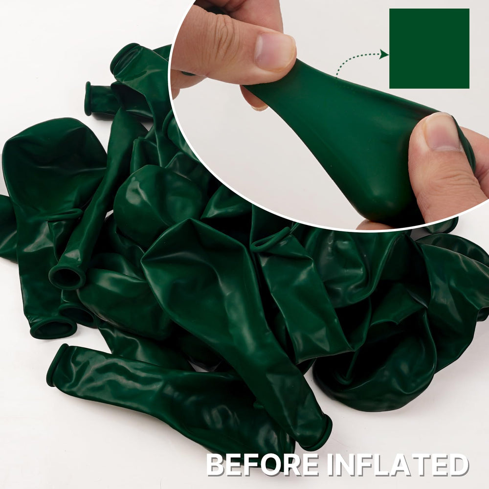 PartyWoo dark green balloons 18 inch pack for garlands