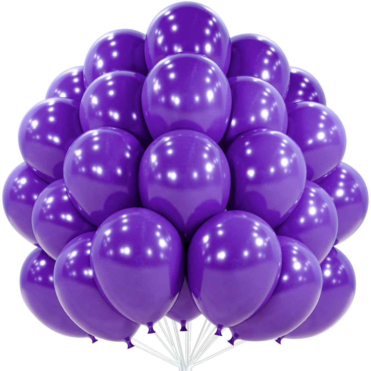 PartyWoo dark purple balloons in a 12-inch pack, vibrant party decor.