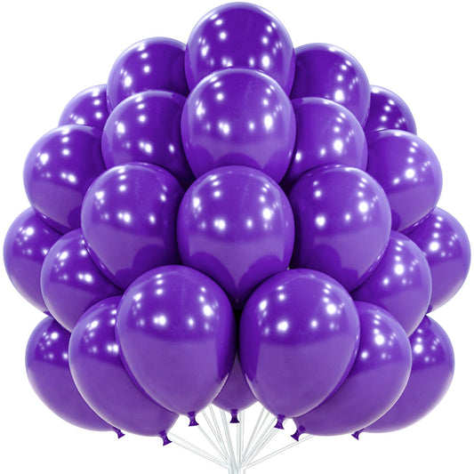 PartyWoo dark purple balloons in a 12-inch pack, vibrant party decor.