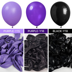 PartyWoo dark purple balloon arch centerpiece creates striking focal points.