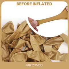 PartyWoo decorative gold balloons for photo backdrops and parties