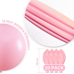 PartyWoo thick latex pink balloons resist creasing for lasting color