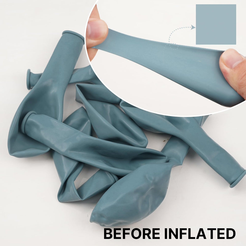 PartyWoo dusty blue 12-inch balloons forming a versatile garland for events.