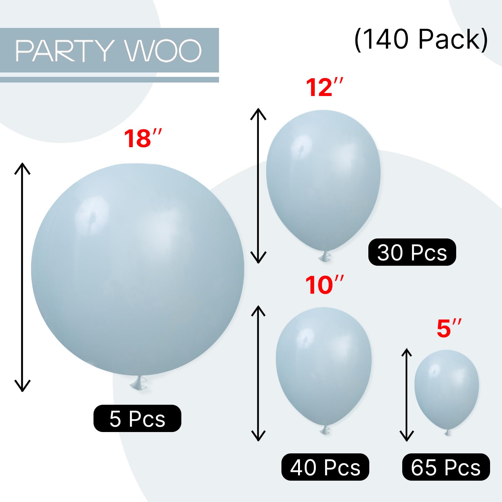 Baby shower setup featuring PartyWoo dusty blue balloons with a soft, tranquil palette.
