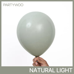 PartyWoo dusty green 10in balloons versatile for bouquets and festive accents