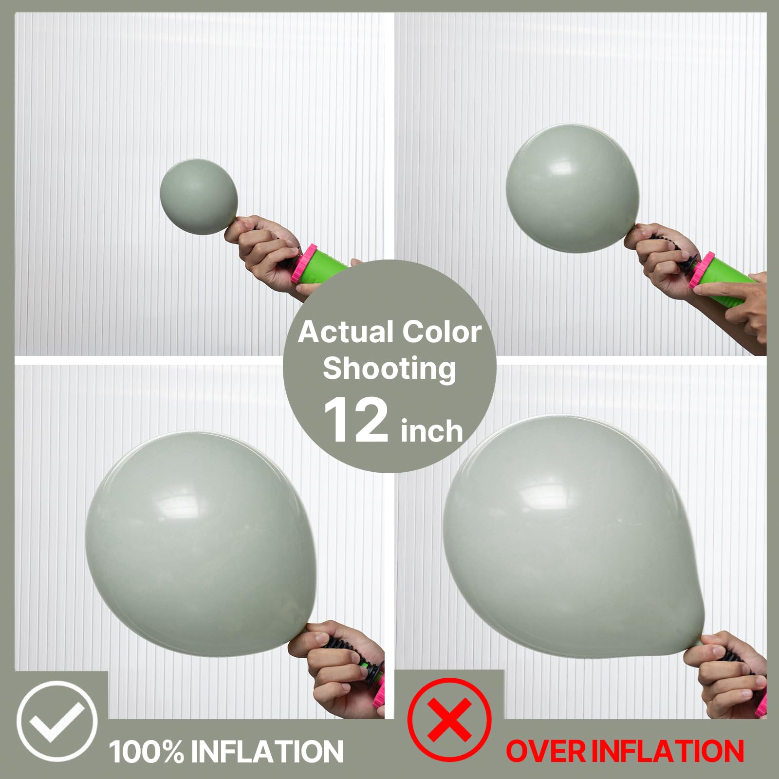 PartyWoo dusty green 5in balloons small details for filler and confetti-like touches